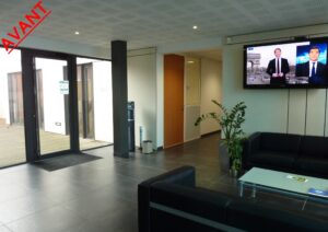 Anne Lise T Architecte Dinterieur Mios Relooking Du Hall Daccueil Dune Entreprise Et Creation Dun Espace Cafe – Begles 1