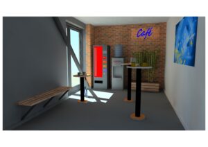 Anne Lise T Architecte Dinterieur Mios Relooking Du Hall Daccueil Dune Entreprise Et Creation Dun Espace Cafe – Begles 7