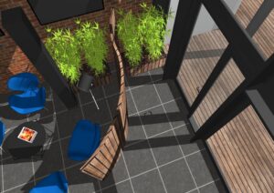 Anne Lise T Architecte Dinterieur Mios Relooking Du Hall Daccueil Dune Entreprise Et Creation Dun Espace Cafe – Begles 8