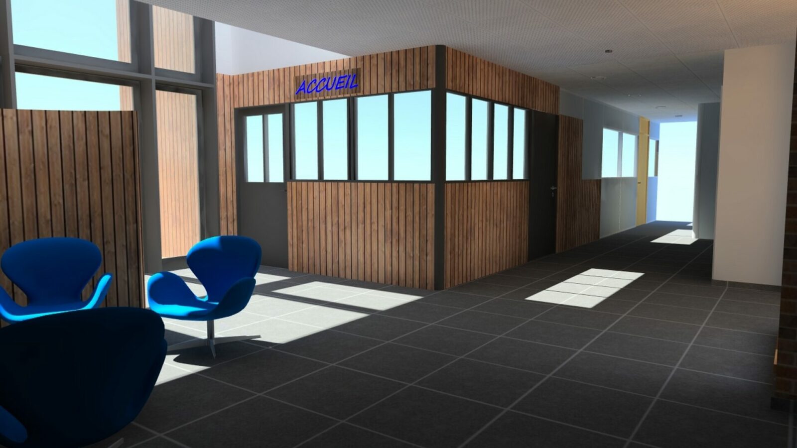 Anne Lise T Architecte Dinterieur Mios Relooking Du Hall Daccueil Dune Entreprise Et Creation Dun Espace Cafe – Begles 9