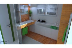 Anne Lise T Architecte Dinterieur Mios Relooking Dun Escalier Dun Sejour Creation Dun Coin Bureau Et Renovation Dune Salle De Bains – Arsac 11