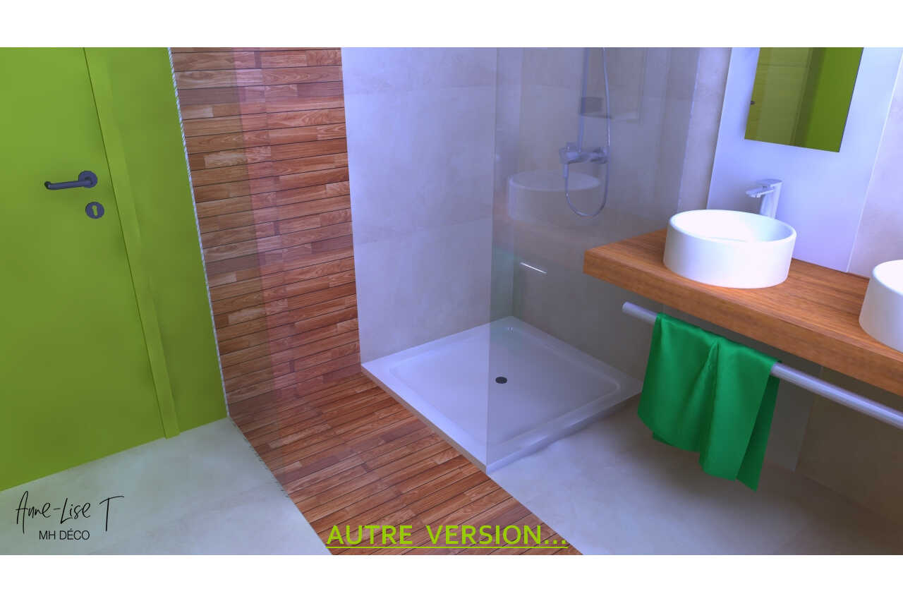 Anne Lise T Architecte Dinterieur Mios Relooking Dun Escalier Dun Sejour Creation Dun Coin Bureau Et Renovation Dune Salle De Bains – Arsac 13