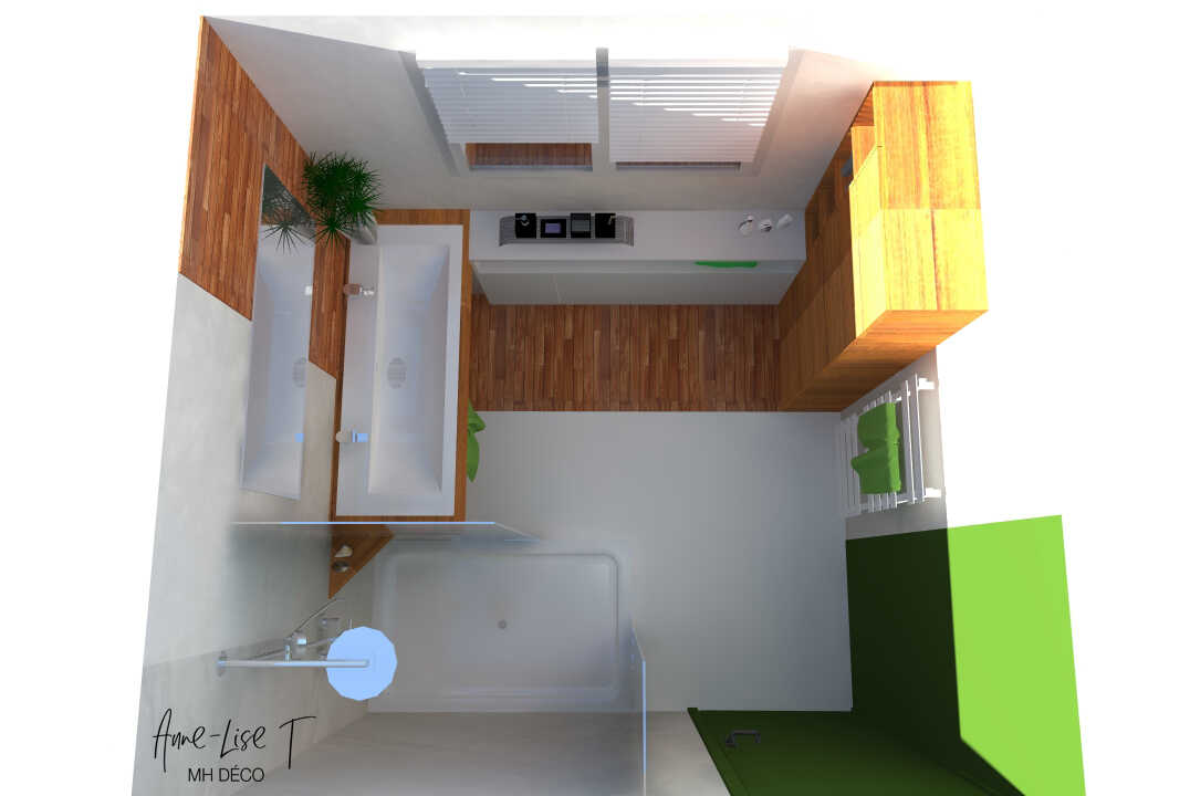 Anne Lise T Architecte Dinterieur Mios Relooking Dun Escalier Dun Sejour Creation Dun Coin Bureau Et Renovation Dune Salle De Bains – Arsac 17