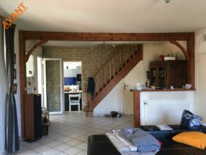 Anne Lise T Architecte Dinterieur Mios Relooking Dun Escalier Dun Sejour Creation Dun Coin Bureau Et Renovation Dune Salle De Bains – Arsac 22